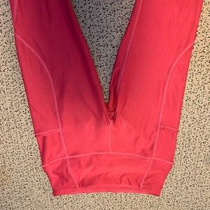 TSLA Red High-Waist Leggings
